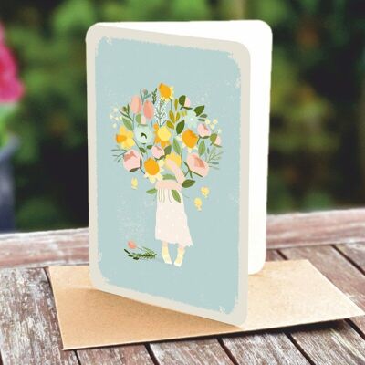 Natural paper double card 5162