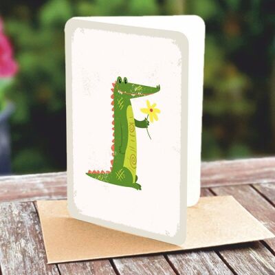 Natural paper double card 5163