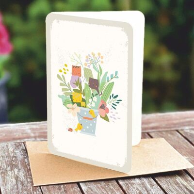 Natural paper double card 5166