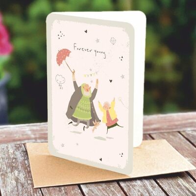 Natural paper double card 5169