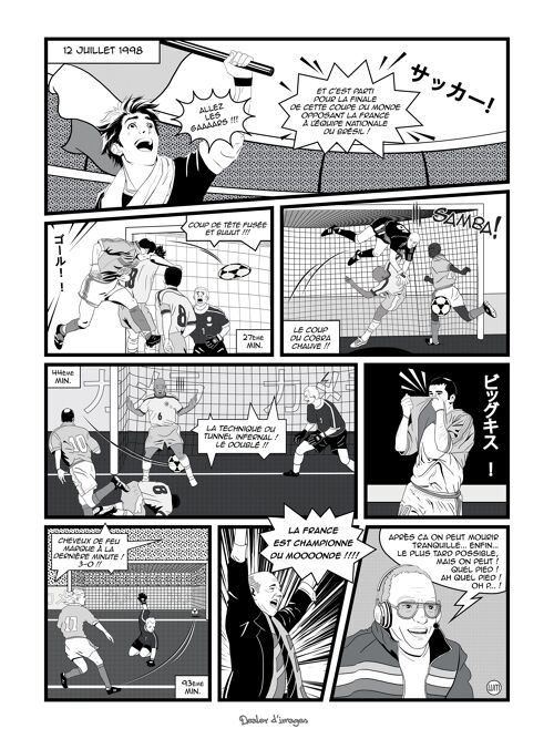 Poster foot - France 98 Manga