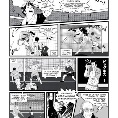 Cartel de fútbol - Francia 98 Manga