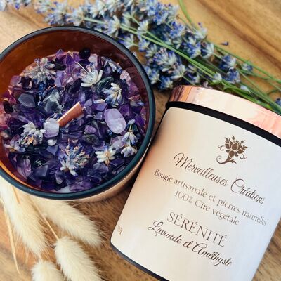 SERENITY Kerze – Lavendel und Amethyst