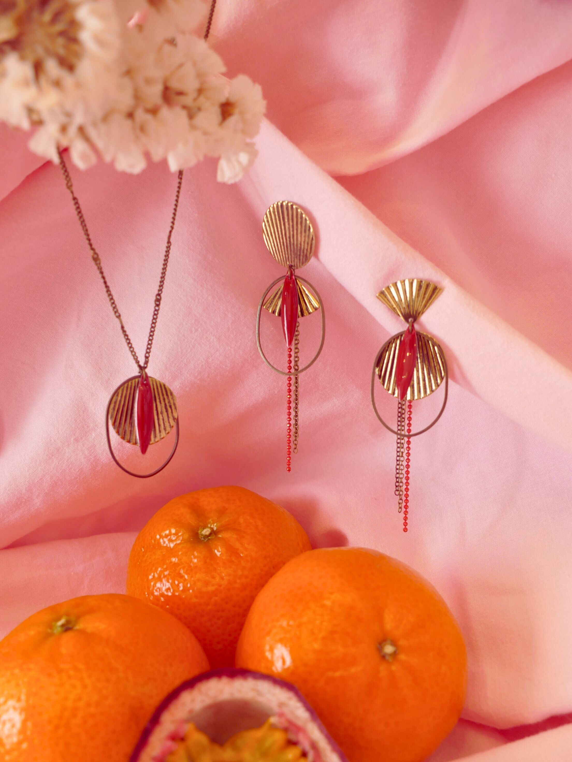 Nicole-cherry earrings