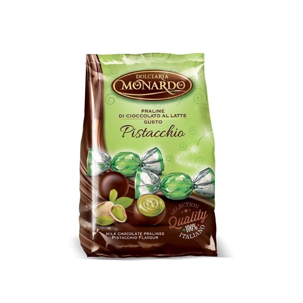 Gianduiotti mit Pistazien, italienische Schokolade Gr 80