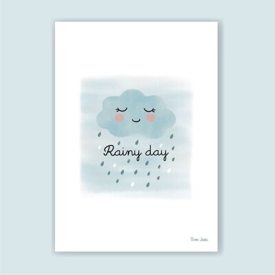 Children's Poster A3 and A4 Blue Cloud