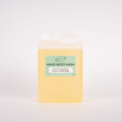 Jabón vegano 100% natural - Gel de baño para manos y cuerpo con agua de kiwi - Recambio a granel de 2,5 l