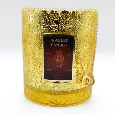 Gold stainless steel jewel candle - CHRISTMAS