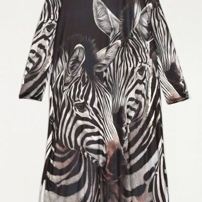 Zebra animal long dress