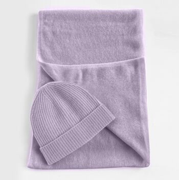 Coffret cadeau écharpe oversize en cachemire et bonnet côtelé OSLO 3
