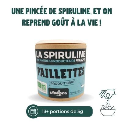 Copos de espirulina orgánicos cura de 13 días