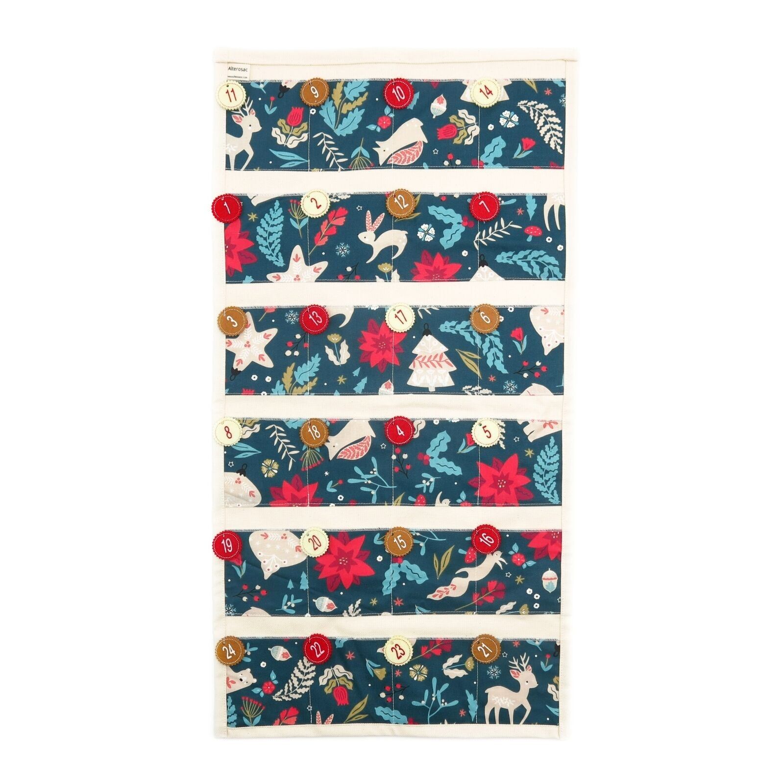 Reusable fabric Advent calendar