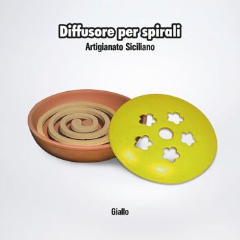 Vide poche ou porte spirale en terre cuite sicilienne Made in Italy 3