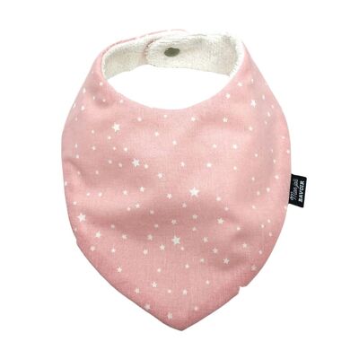 BABERO BANDANA - ESTRELLAS ROSA