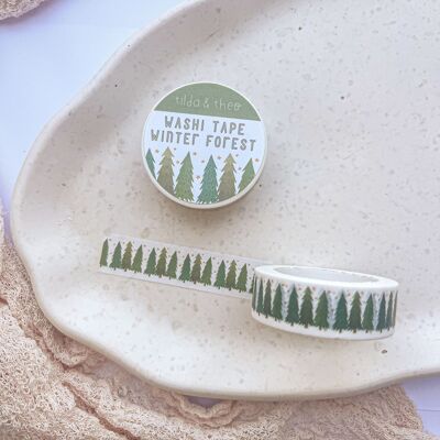 Washi Tape Abeti Inverno Foresta Natale - Nastro adesivo Masking Tape Albero di Natale