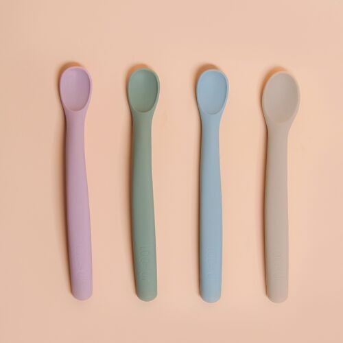 Set Cucchiani Svezzamento flessibile in 3 colori .