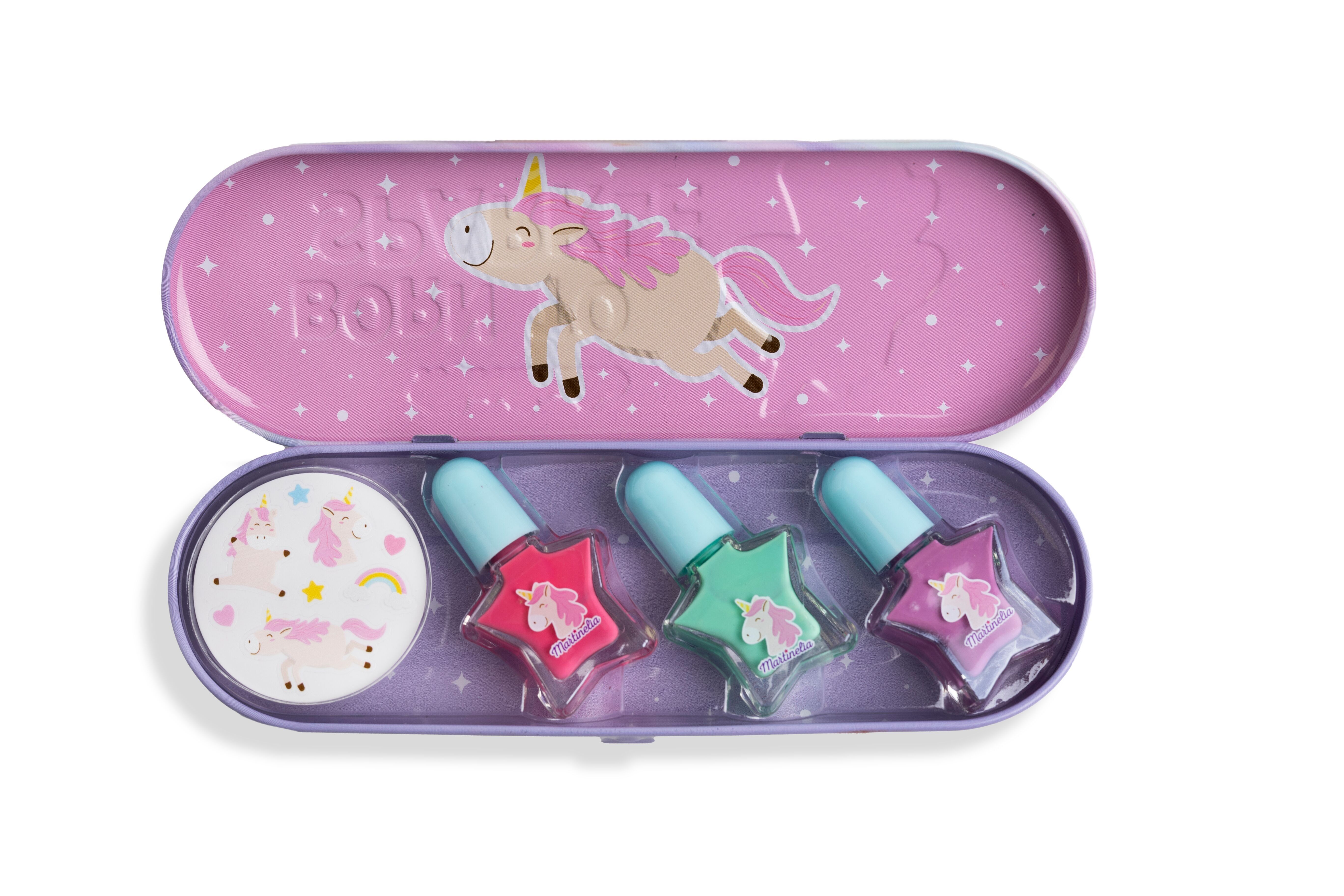 Astuccio 3 smalti e adesivi - MARTINELIA