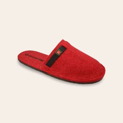 QUEYRAS wool slipper Red/Chocolate
