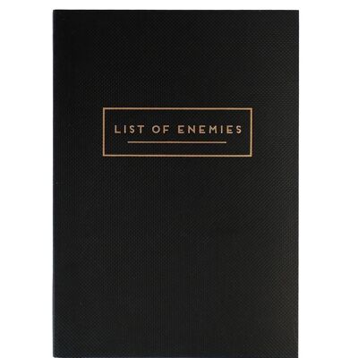 Cuaderno A6 Lista de enemigos de Alice Scott