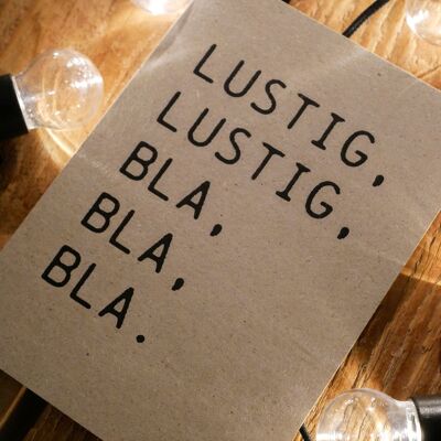 Weihnachtskarte - Lustig, Lustig, Bla, Bla, Bla