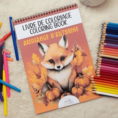 Cozy Autumn theme coloring book for adults