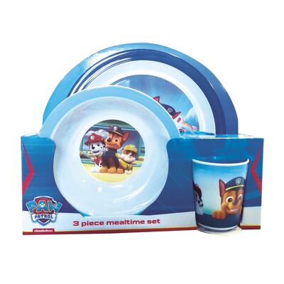 Paw Patrol - Set in melamina da 3 pezzi - Rosa