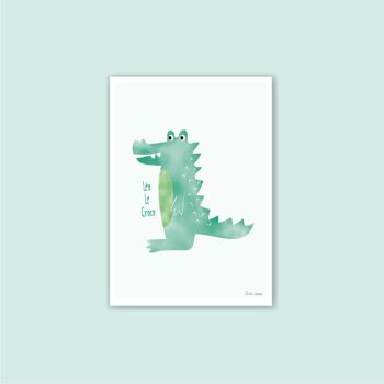 Carte Enfant A6 Croco vert 1