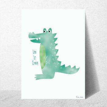 Carte Enfant A6 Croco vert 2