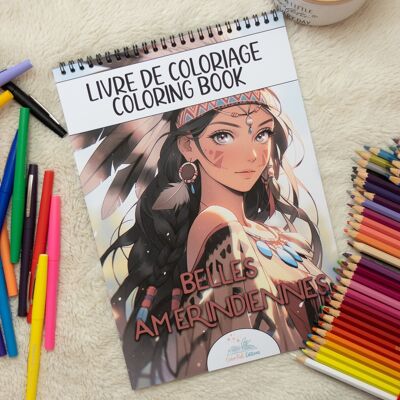 Beautiful Native American Coloring Book for Adults