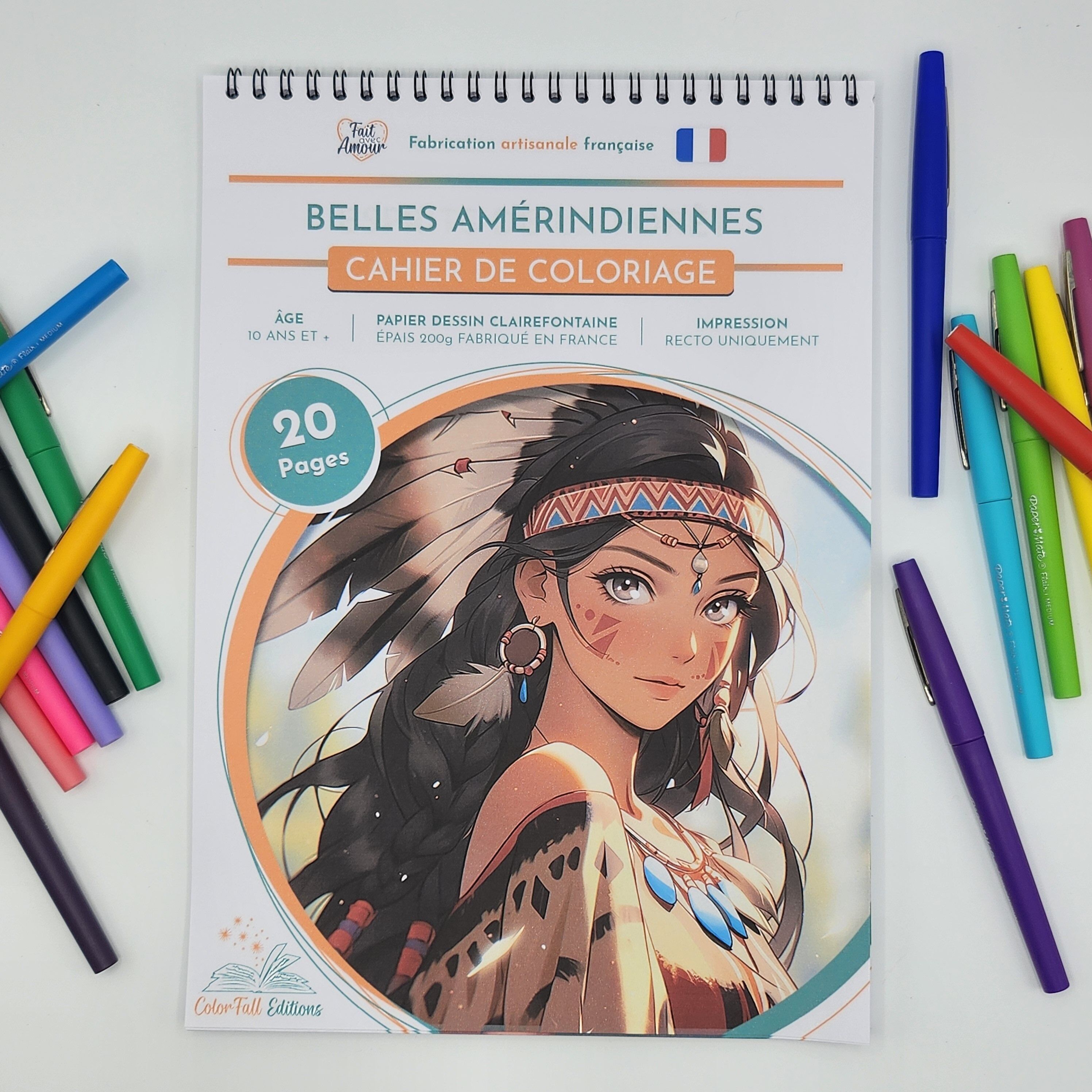 Wunderschönes Malbuch der amerikanischen Ureinwohner für Erwachsene