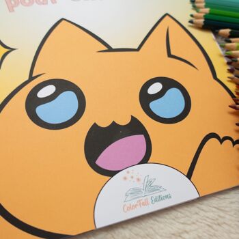 Livre de Coloriages pour enfants pour apprendre les émotions, animaux mignons à colorier 2