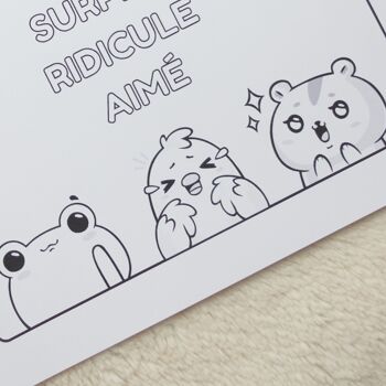 Livre de Coloriages pour enfants pour apprendre les émotions, animaux mignons à colorier 4