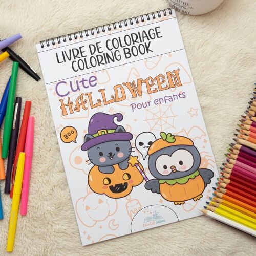 Livre de Coloriages pour enfants, Halloween mignon - Dès 3 ans