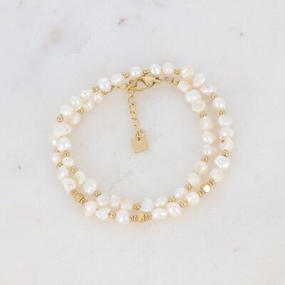 Odysée 2 wrap/choker bracelet - freshwater pearls