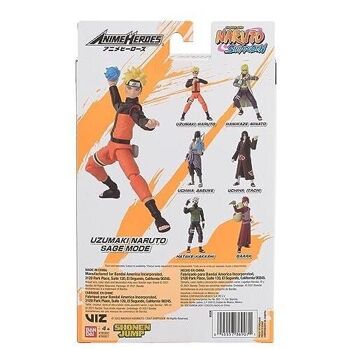 Bandai - Anime Heroes - Naruto Shippuden - Figurine Naruto Uzumaki en mode Ermite (Sage mode) 17 cm - Réf :  36907 3