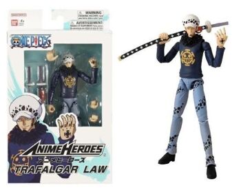 Bandai - Anime Heroes - One Piece - Figurine Anime Heroes 17 cm - Trafalgar Law - Réf : 36937 4
