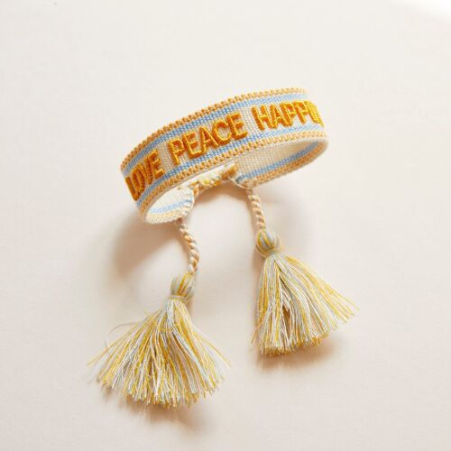 Love Peace Happiness Statement Armband