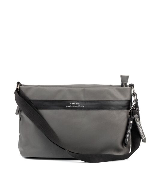 Bolso STAMP ST6603, mujer, ecopiel, color gris