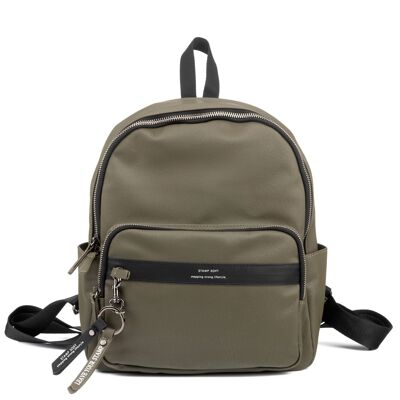 STAMP ST6604 backpack, woman, eco-leather, khaki color