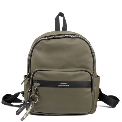 STAMP ST6604 backpack, woman, eco-leather, khaki color