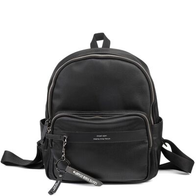 STAMP ST6604 backpack, women, eco-leather, black