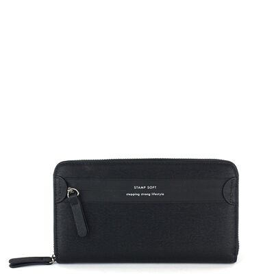 STAMP ST6607 wallet, woman, eco-leather, black