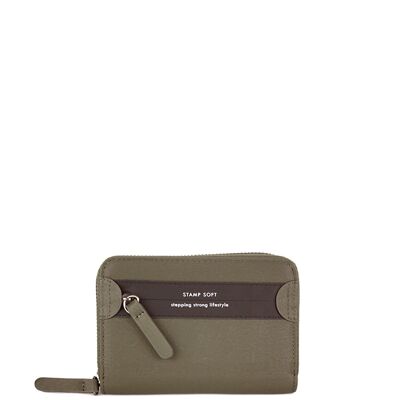 STAMP ST6608 wallet, woman, faux leather, khaki color