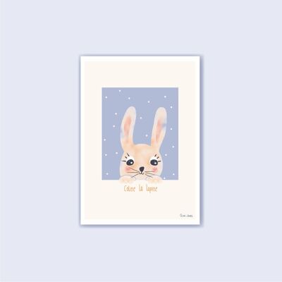 A6 Child Card Pink Rabbit