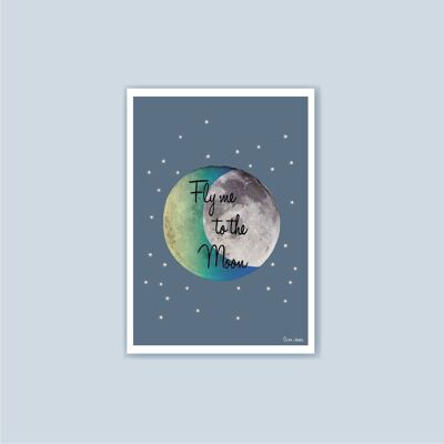 A6 Blue Moon Card