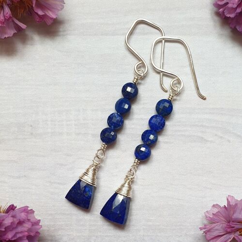 Lapis Lazuli Earrings in Sterling Silver