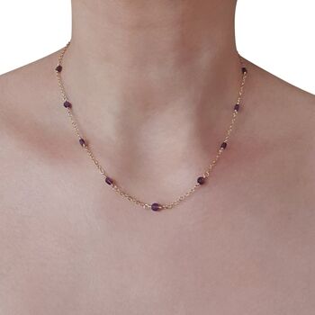 14K Gold-Filled Amethyst Necklace 1