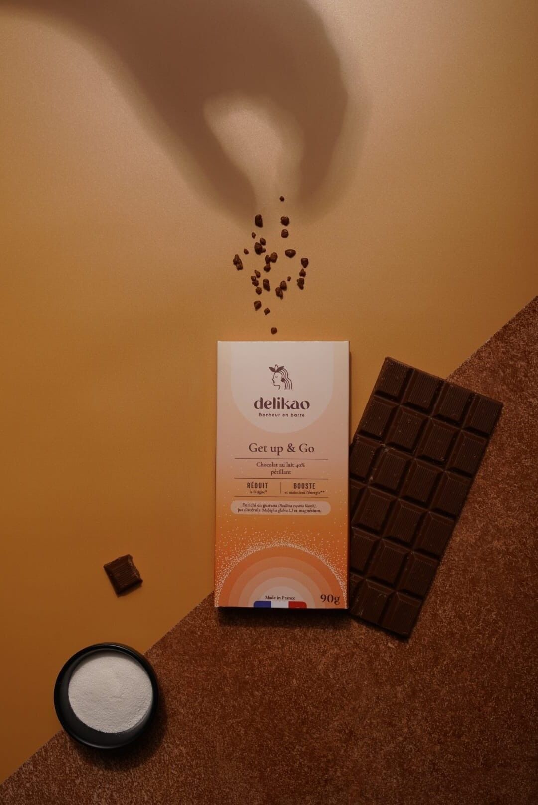 ENERGIE VITALIE cioccolato - latte 40% zucchero frizzante - Arricchito con Guaranà, Acerola, Magnesio