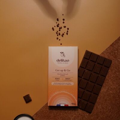 Chocolat ENERGIE VITALIE - lait 40% sucre pétillant - Enrichi en Guarana, Acérola, Magnésium