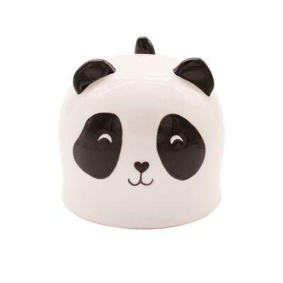 Upside down coffee mug panda made of ceramic